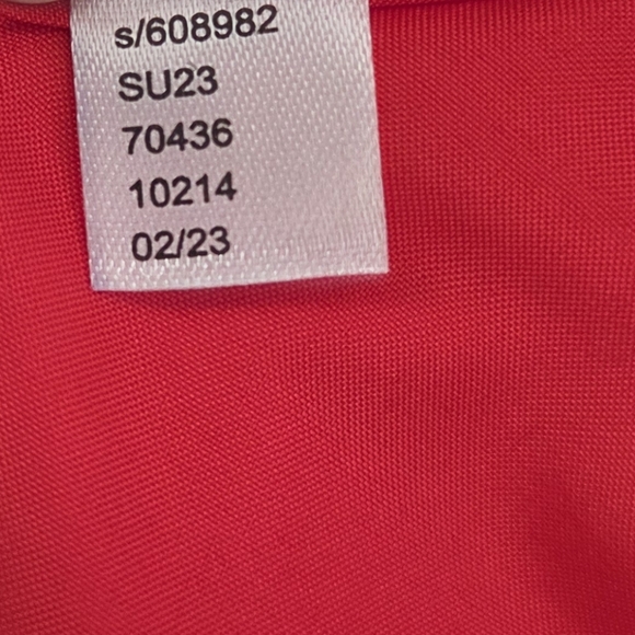 Ann Taylor Relaxed Double Breasted Long Blazer Linen Blend Tomato Red Size 14 - Picture 7 of 7